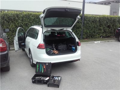 Zabuchnuté auto VW Golf